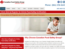 Tablet Screenshot of canadianfoodservices.com